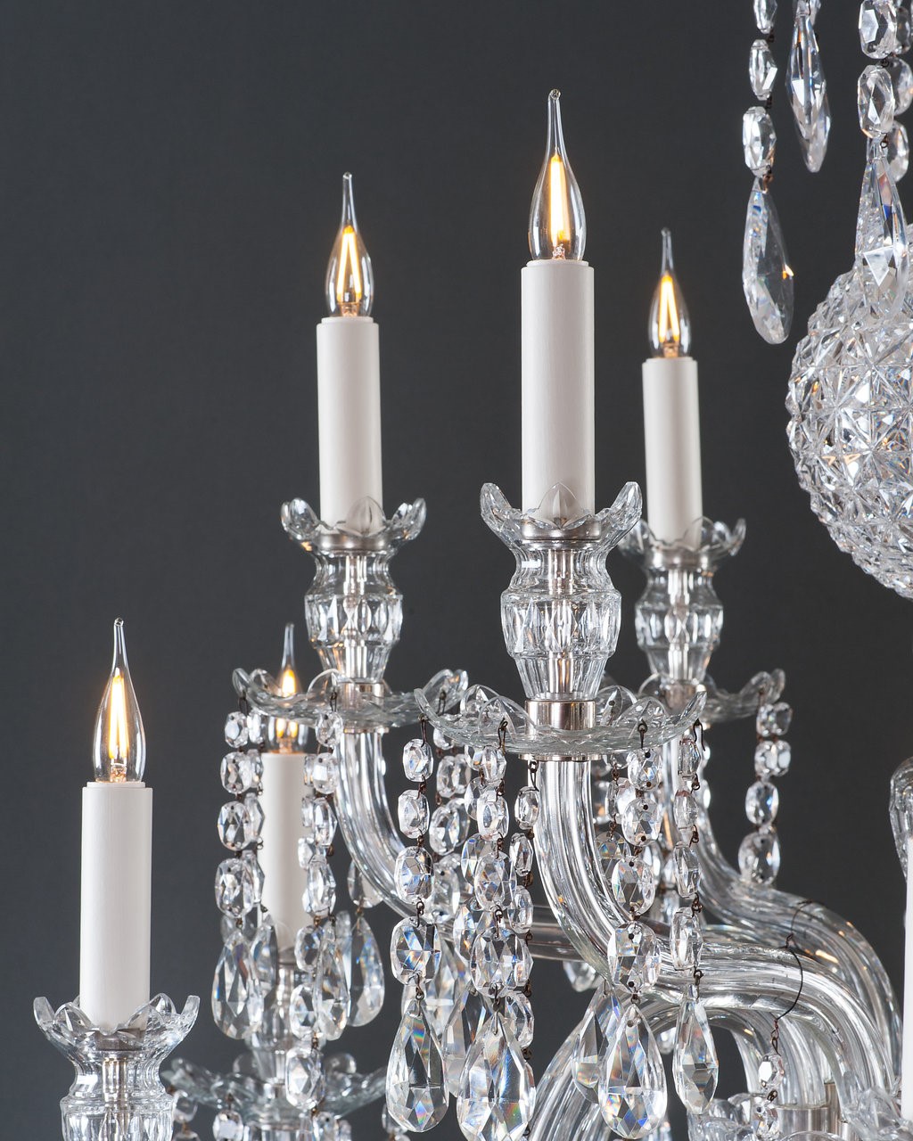 Perry & Co 12 Branch Antique Crystal Chandelier 2