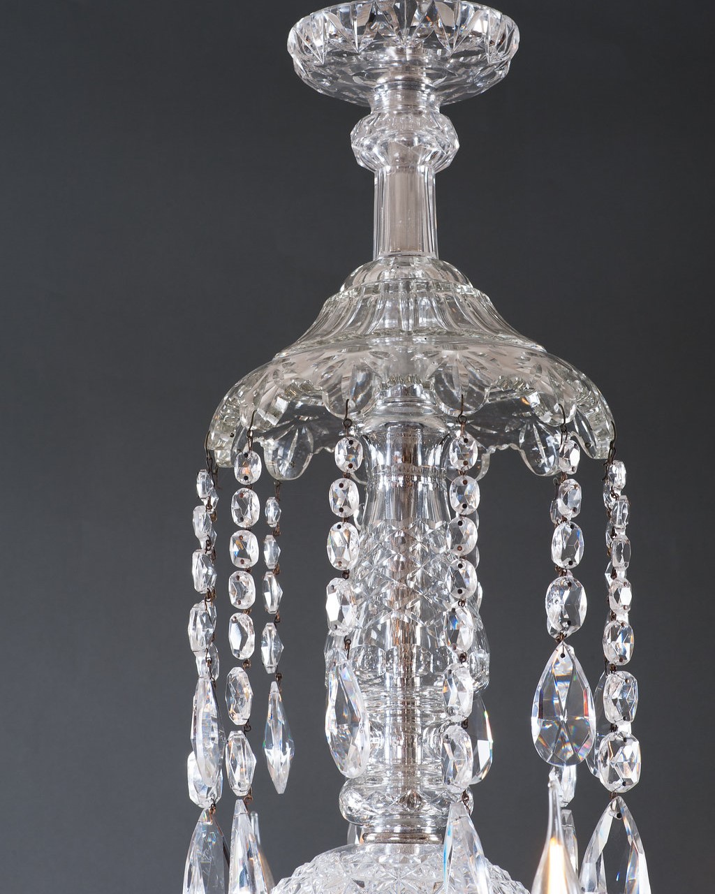 Perry & Co 12 Branch Antique Crystal Chandelier 3