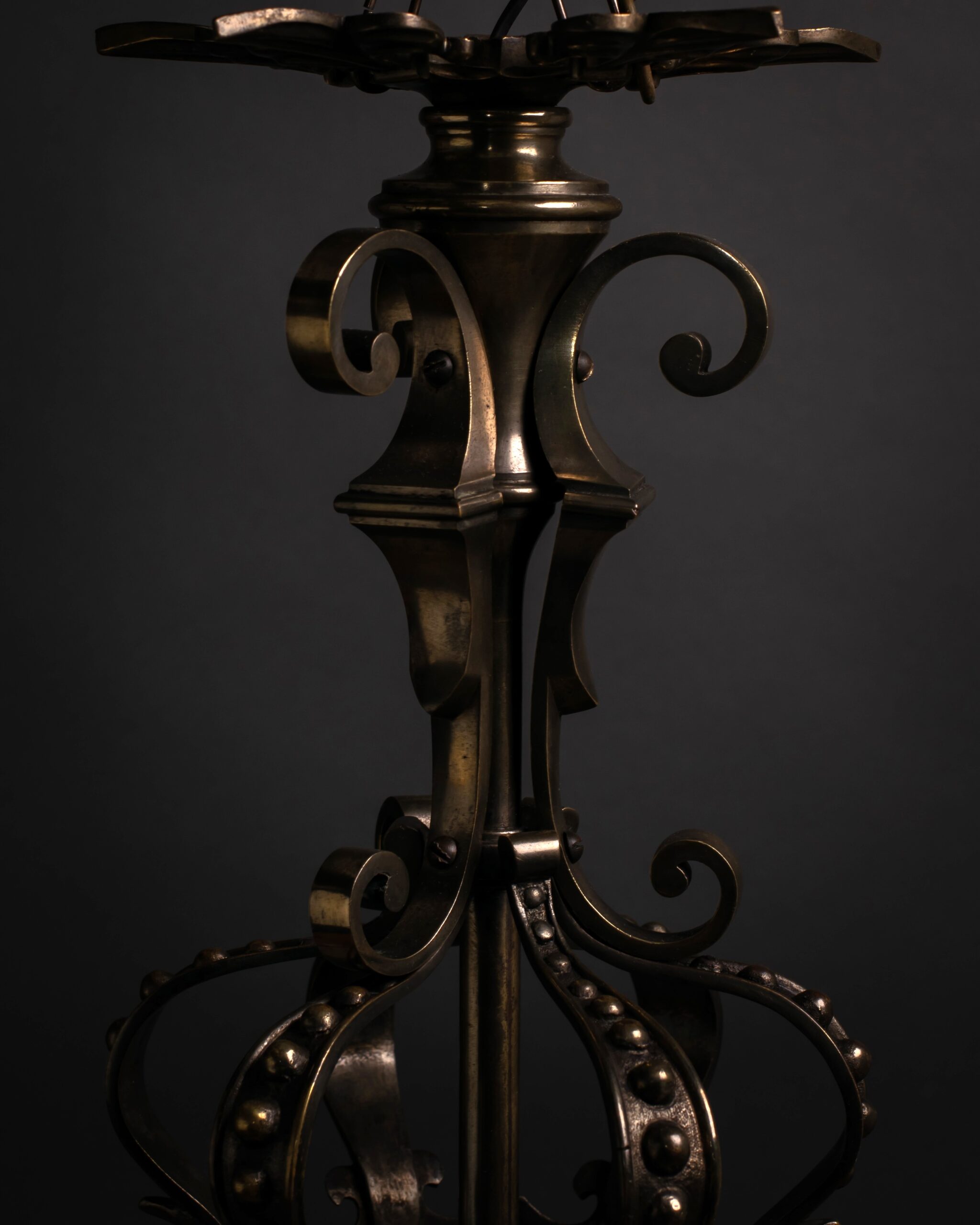 Antique brass pendant light