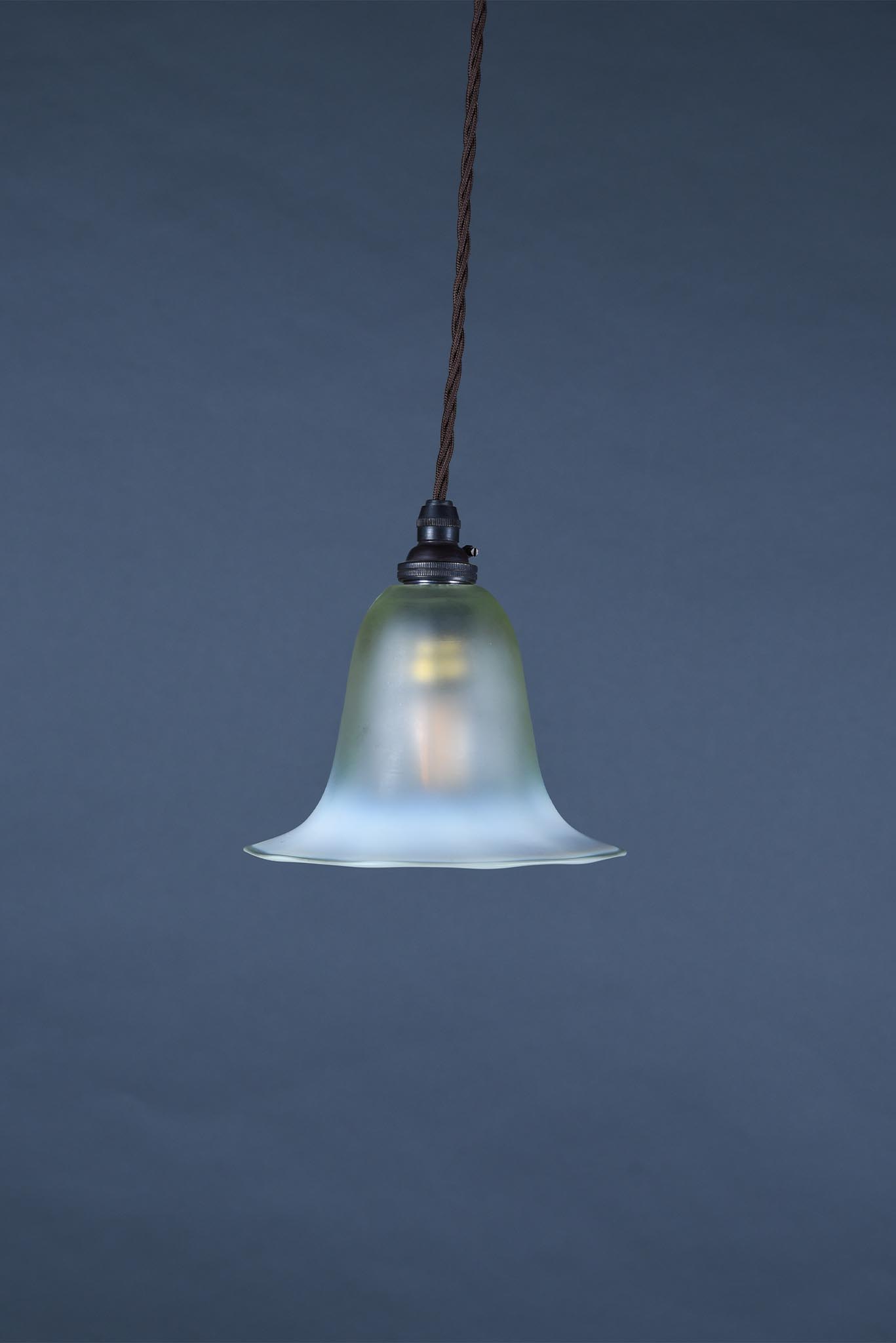 Antique Vaseline Bell Glass Pendant Light 2