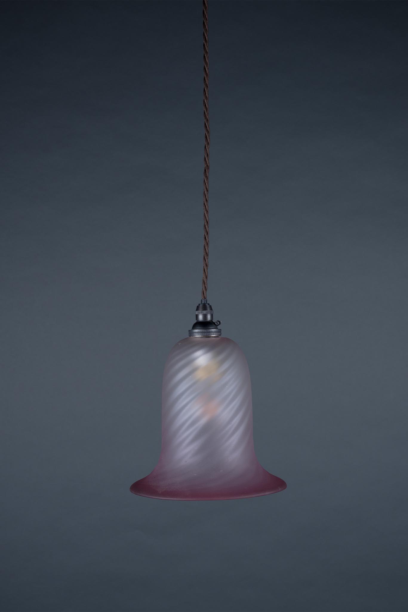 Twisted Cranberry Glass Pendant Light 2