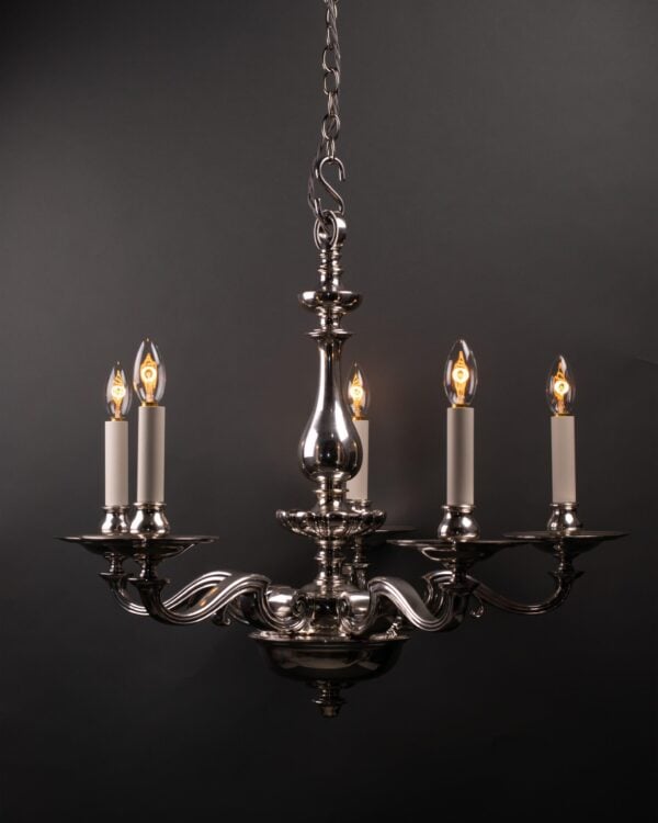 Osler antique silver plate chandelier