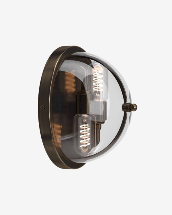 Grafton flush mount light is suitable as both a wall and ceiling fitting. Shown here in bronze