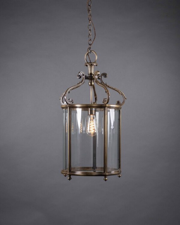 Antique serpentine lantern made by Faraday and sons