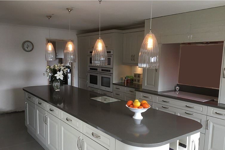 Pendant lights over a Kitchen Island